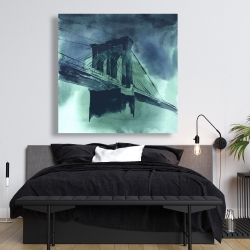 Toile 48 x 48 - Vue abstraite du pont brooklyn