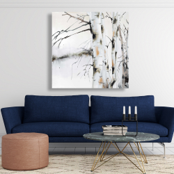 Canvas 48 x 48 - Winter birches