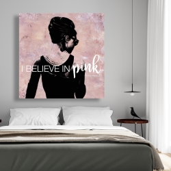 Canvas 48 x 48 - I believe in pink