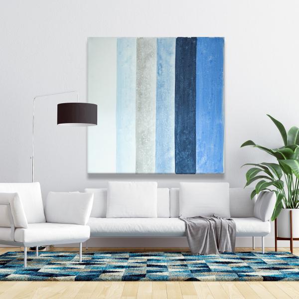 Canvas 48 x 48 - Blue stripes