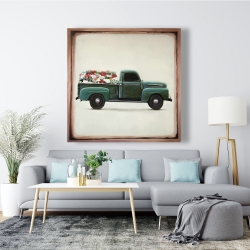 Canvas 48 x 48 - Flowers farm truck