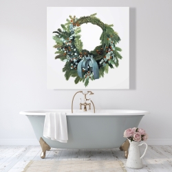 Toile 48 x 48 - Couronne de noël