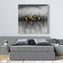 Canvas 48 x 48 - Gold sailboats