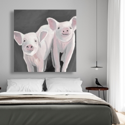 Canvas 48 x 48 - Two little piglets