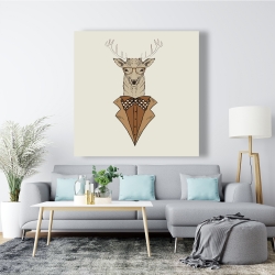 Canvas 48 x 48 -  deer with brown coat