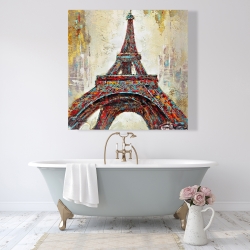 Toile 48 x 48 - Tour eiffel abstraite