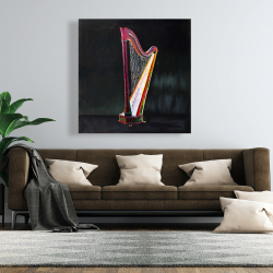 Canvas 48 x 48 - Colorful realistic harp