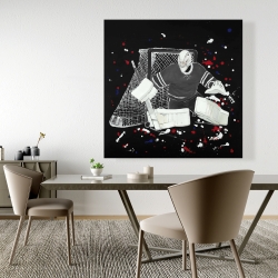 Toile 48 x 48 - Gardien de but défensive hockey