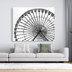 Canvas 48 x 60 - Monochrome ferris wheel