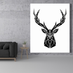 Canvas 48 x 60 - Geometric deer head