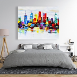 Canvas 48 x 60 - Abstract and colorful city
