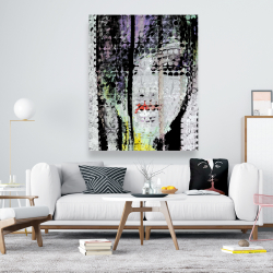 Canvas 48 x 60 - Abstract colorful woman face