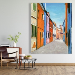 Toile 48 x 60 - Maisons colorées en italie