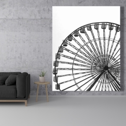 Canvas 48 x 60 - Monochrome ferris wheel