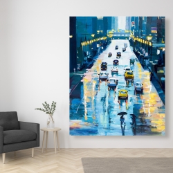 Toile 48 x 60 - Rue de new york sous la pluie