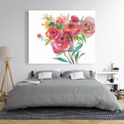 Canvas 48 x 60 - Watercolor bouquet of flowers