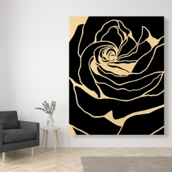 Canvas 48 x 60 - Silhouette of a rose