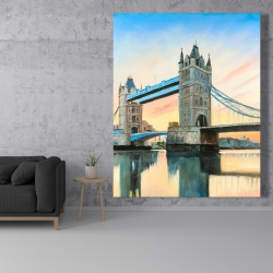 Canvas 48 x 60 - Sunset on the london bridge