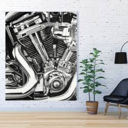 Canvas 48 x 60 - Mechanism of a motorcycle