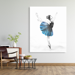 Canvas 48 x 60 - Small blue ballerina