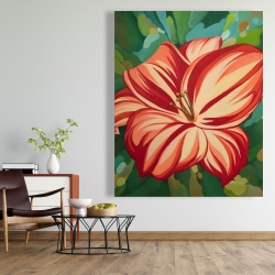 Canvas 48 x 60 - Blooming daylilies