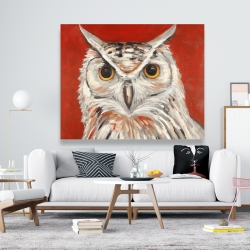 Canvas 48 x 60 - Colorful eagle owl