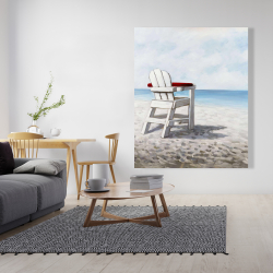 Canvas 48 x 60 - White beach chair