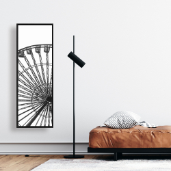 Framed 16 x 48 - Monochrome ferris wheel