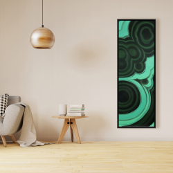 Framed 16 x 48 - Malachite stone