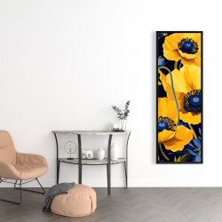 Framed 16 x 48 - Yellow and blue