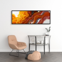 Framed 16 x 48 - Colorful smoke