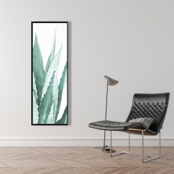 Encadré 16 x 48 - Plante d'agave en aquarelle