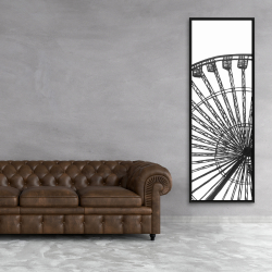 Framed 20 x 60 - Monochrome ferris wheel