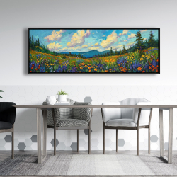 Framed 20 x 60 - Flower field