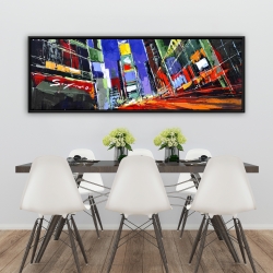 Encadré 20 x 60 - Rue colorée de nuit sur times square