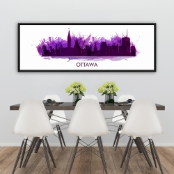 Framed 20 x 60 - Paint splash silhouette of ottawa