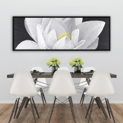 Framed 20 x 60 - Overhead view of a lotus flower