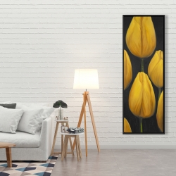 Framed 20 x 60 - Six daffodils flowers