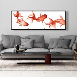 Framed 20 x 60 - Small red fishes