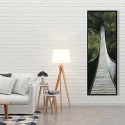 Framed 20 x 60 - Suspended bridge in the forest