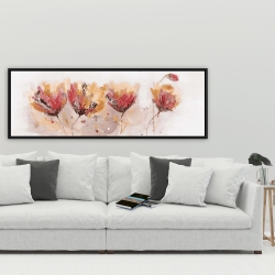 Framed 20 x 60 - Four little flowers