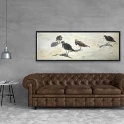 Framed 20 x 60 - Sandpiper birds