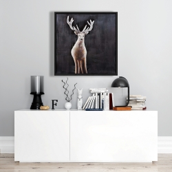 Framed 24 x 24 - Lonely deer