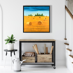 Framed 24 x 24 - Landscape of the countryside