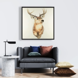 Framed 24 x 24 - Deer portrait