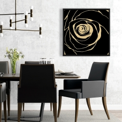 Framed 24 x 24 - Black rose