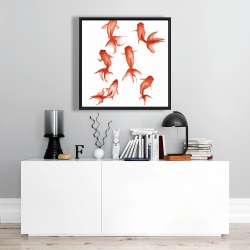 Framed 24 x 24 - Small red fishes