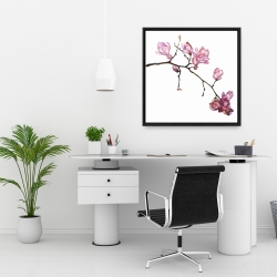 Framed 24 x 24 - Branch of cherry blossoms