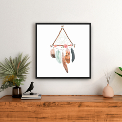 Framed 24 x 24 - Triangular dream catcher