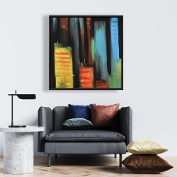 Framed 24 x 24 - Abstract tall buildings